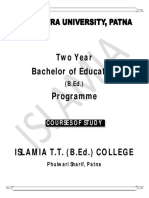 Two Year Syllabus of B Ed Islamia