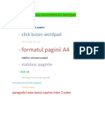 formatarea in wordpad