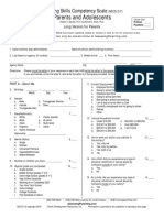 Parents and Adolescents: Nurturing Skills Competency Scale