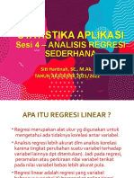 Pertemuan 4. Analisis Regresi Linear Sederhana