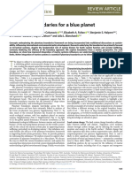 Planetary Boundaries For A Blue Planet: Review Article