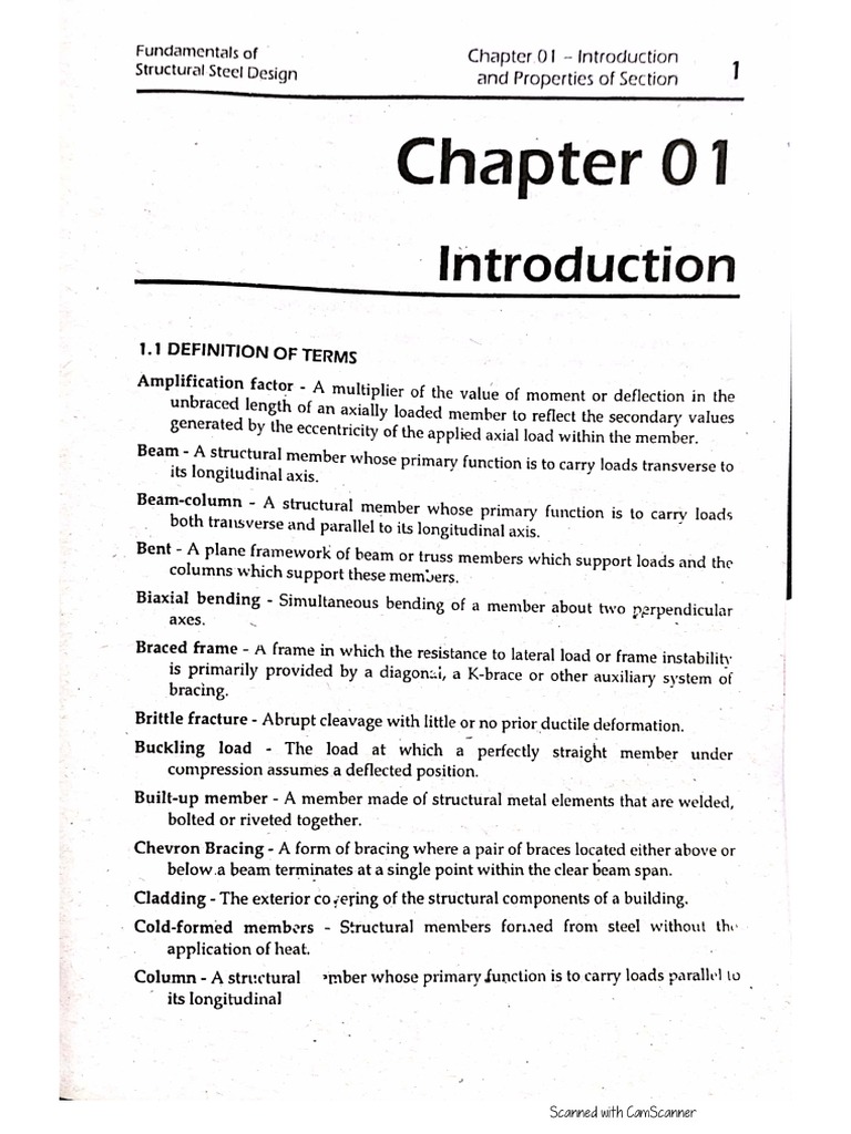 Chapter 01 Introduction And Properties Of Sections Pdf