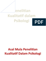 Penelitian Kualitatif Dalam Psikologi