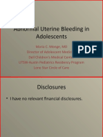 Abnormal Uterine Bleeding in Adolescents