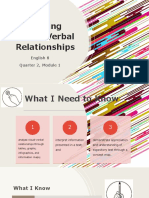 Explaining Visual-Verbal Relationships: English 8 Quarter 2, Module 1