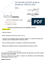 Métodos de previsão do perfil de subsidência