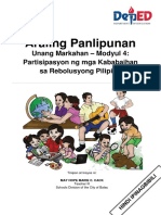 AP6 q1wk4 Mod4 Partisipasyon NG Mga Kababaihan Sa Rebolusyong Pilipino