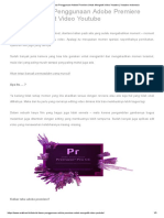 Tutorial Dasar Penggunaan Adobe Premiere Untuk Mengedit Video Youtube - Youtuber Indonesia