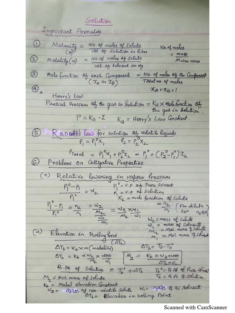 Solution Numericals | PDF