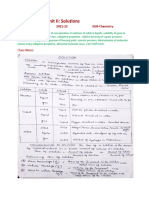 Unit II: Solutions: Class-Xii 2021-22 Sub-Chemistry