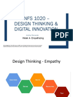 INFS 1020 - Design Thinking & Digital Innovation: Week 4-Empathizing