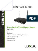 Quick Install Guide: Dual-Band AC1200 Gigabit Router