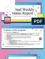 Virtual Weekly Status Report by Slidesgo