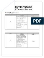 HCR Equipment Packages List 2021