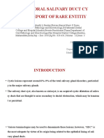 Intraoral Salivary Duct Cy ST: Report of Rare Entitiy