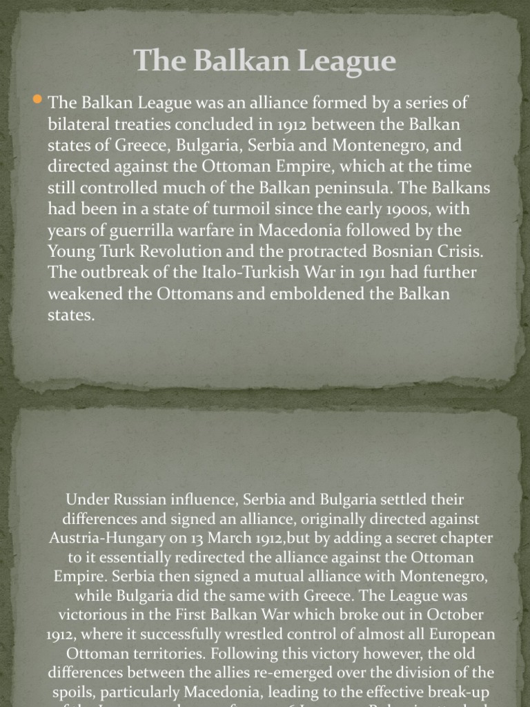 The Balkan League PDF