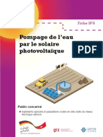 Fiche 05 Pompage de l’Eau Par Le Solaire Photovoltaïque