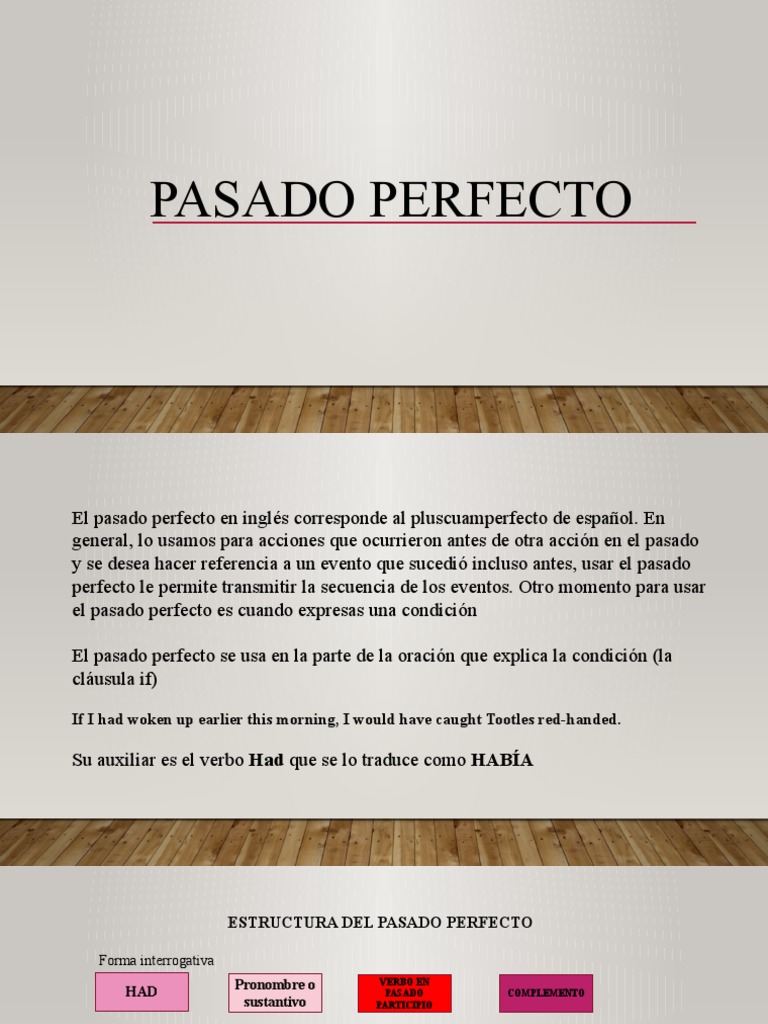 Pasado Perfecto y Pasado Continuo | PDF | Verbo | Morfología Lingüística