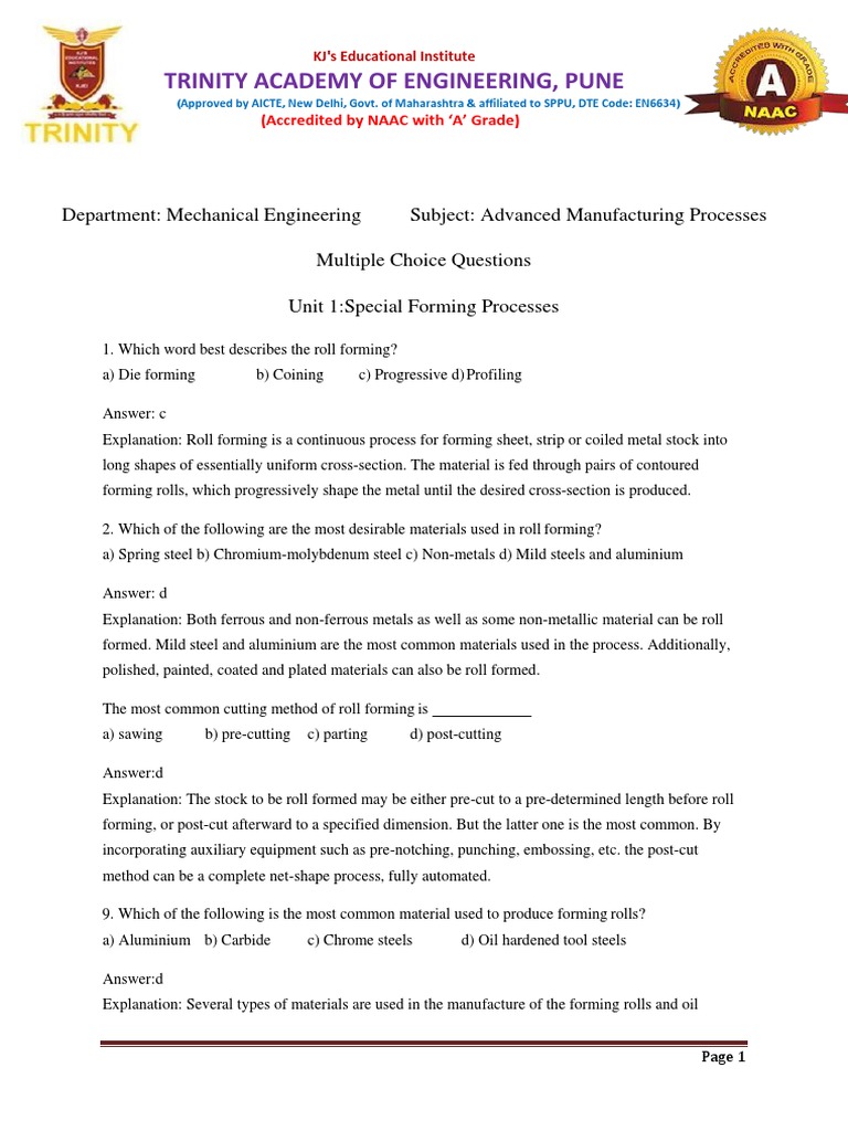AMP Combined MCQs PDF Construction Welding