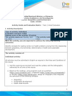 Activities Guide and Evaluation Rubric - Unit 1 - Task 1 - Initial Evaluation