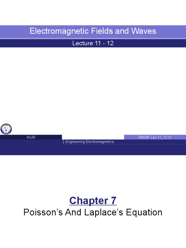 Fields and Waves Lecture 11 12 PDF Differential