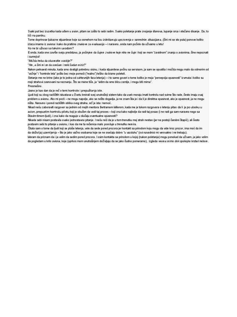 Strah Od Letenja | PDF