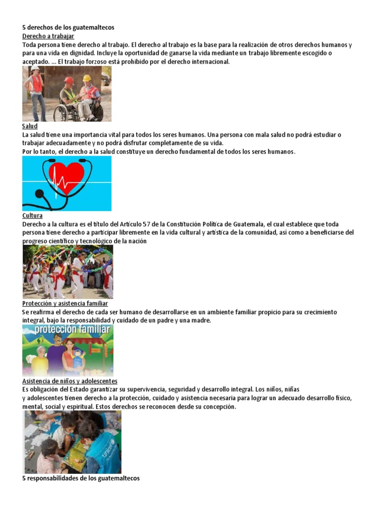 5 Derechos Fundamentales en Guatemala | PDF | Guatemala