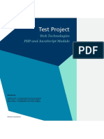Test Project: Web Technologies PHP and Javascript Module