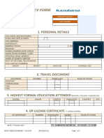 Marine Crew CV Form: 1. Personal Details