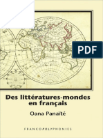 (Francopolyphonies) Oana Panaite-Des Litteratures-Mondes en Francais_ Ecritures Singulieres, Poetiques Transfrontalieres Dans La Prose Contemporaine-Rodopi (2012)