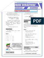 Ejercicios de Factorización para Cuarto de Secundaria