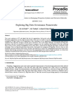 Exploring Big Data Governance Frameworks Volume 141, 2018, Pages 271-277