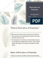 Derivatives of Function: Ma. Jessica F. Climaco
