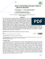 Emotional Intelligence and Learning Outcomes: Study in Physical Education