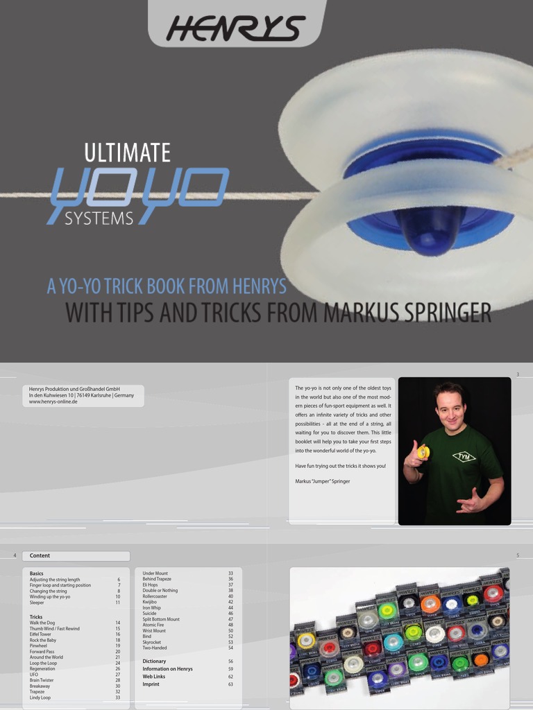 Henry's YoYo Trickbook | PDF | Sports And Entertainment Skills