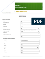 The Nigeria Immigration Service Application Form