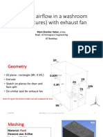 Study of Airflow in A Washroom (W/o Fixtures) With Exhaust Fan