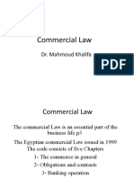 Commercial Law: Dr. Mahmoud Khalifa