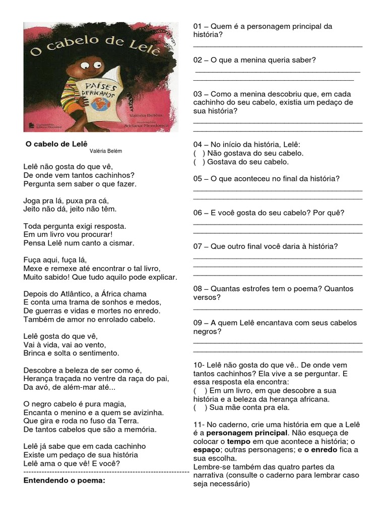 O Cabelo de Lelê | PDF | Enredo (narrativa) | Amor
