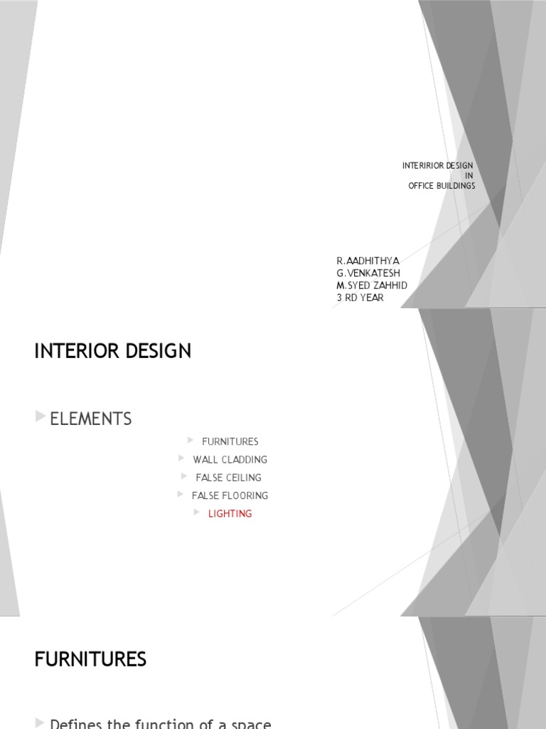Office Interior Design Essentials | PDF | Ceiling | Economic Sectors