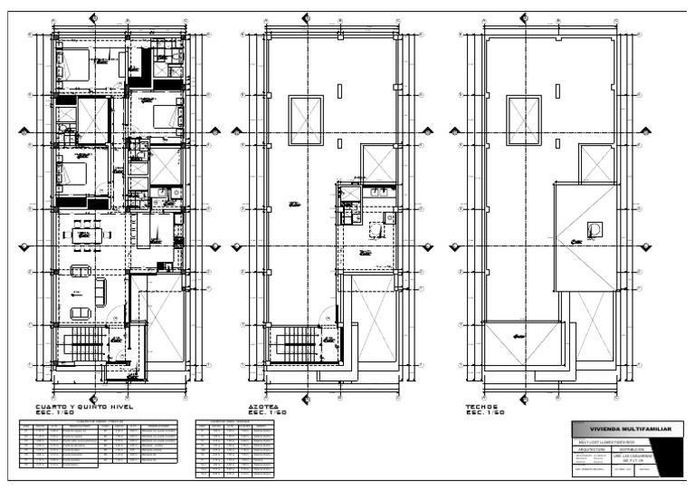 Planos de Vivienda Multifamiliar 8x20 | PDF