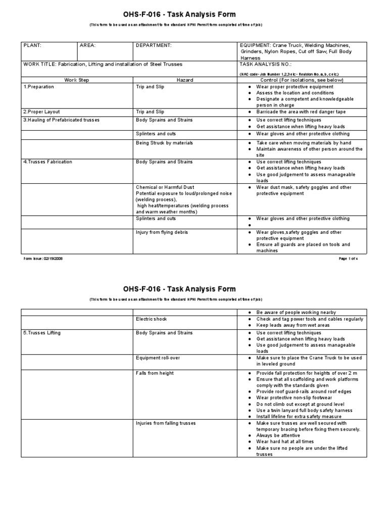 Truss Installation Safety Guidelines | PDF | Personal Protective ...