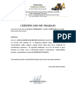 Certificado de Trabajo