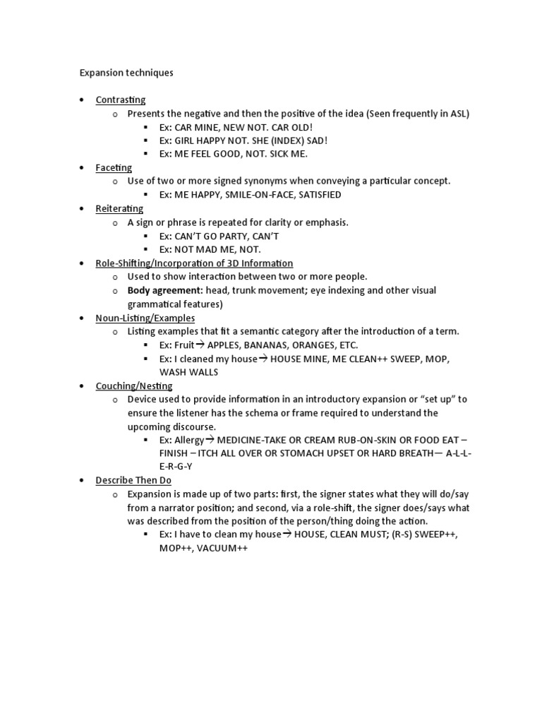 Expansion Techniques PDF