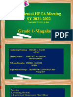 1 Virtual HPTA Meeting SY 2021-2022: Grade 1-Magalang