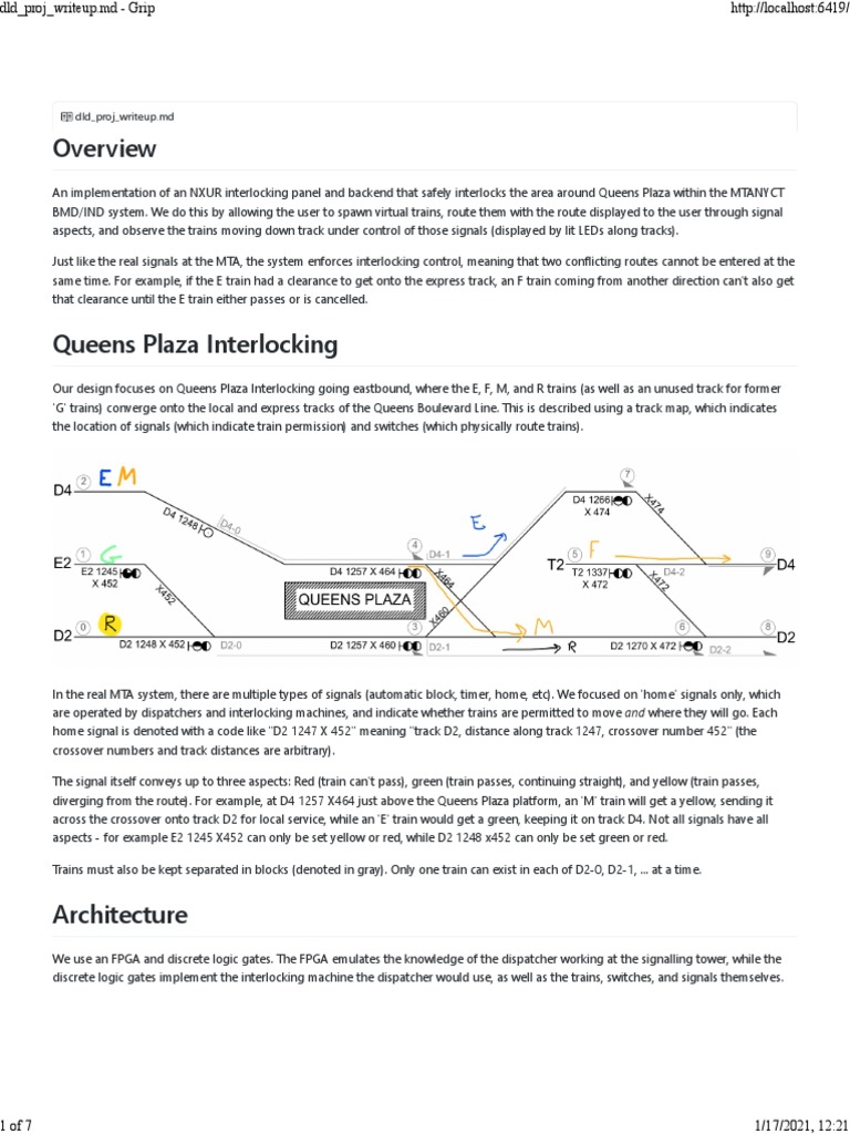 Queens Plaza Interlocking Digital Logic Design Final Project | PDF ...