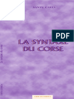 La Syntaxe Du Corse