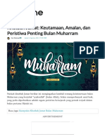 Khutbah Jumat - Keutamaan, Amalan, Dan Peristiwa Penting Bulan Muharram