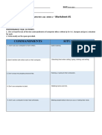 Commandments Situation: - Worksheet #1