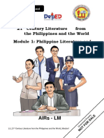 21 Century Literature From The Philippines and The World Module 1: Philippine Literature and